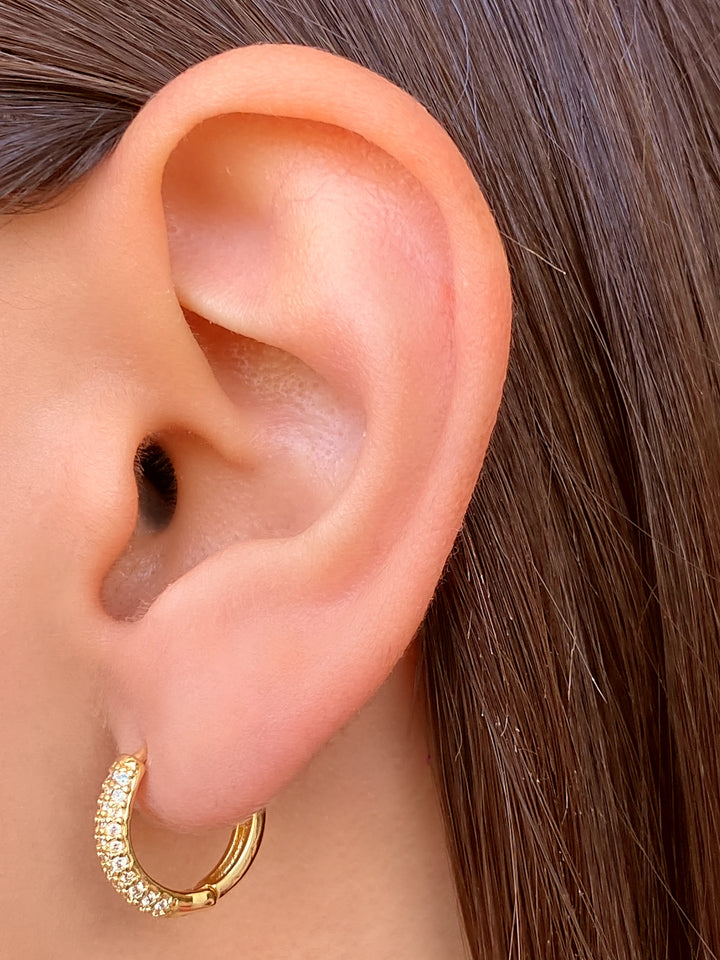 Par Arracada Con Eslabon Marinero Zirconias 2 en 1