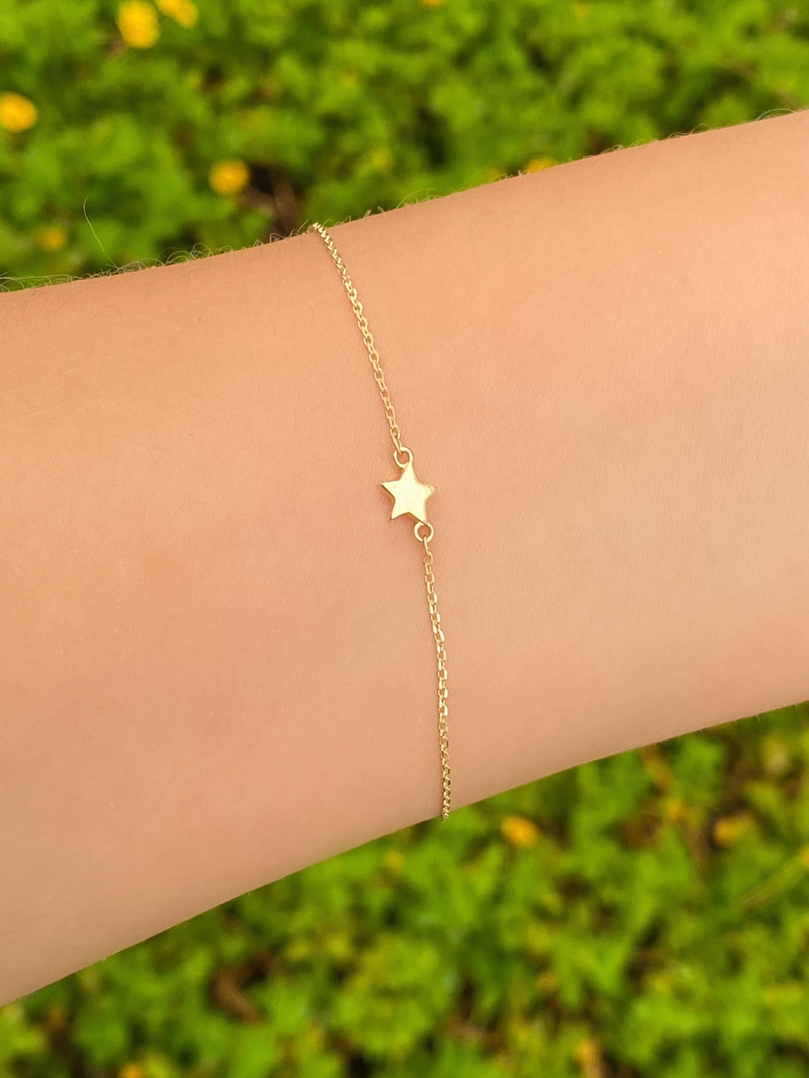 Pulsera Con Mini Estrella Oro 10K