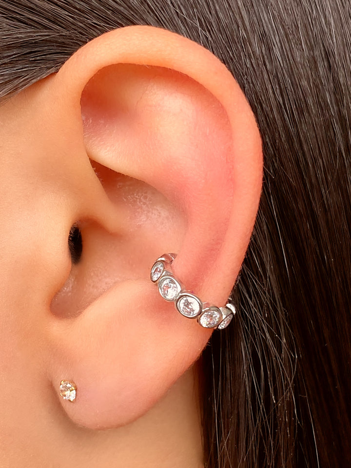 Ear Cuff Zirconias Redondas