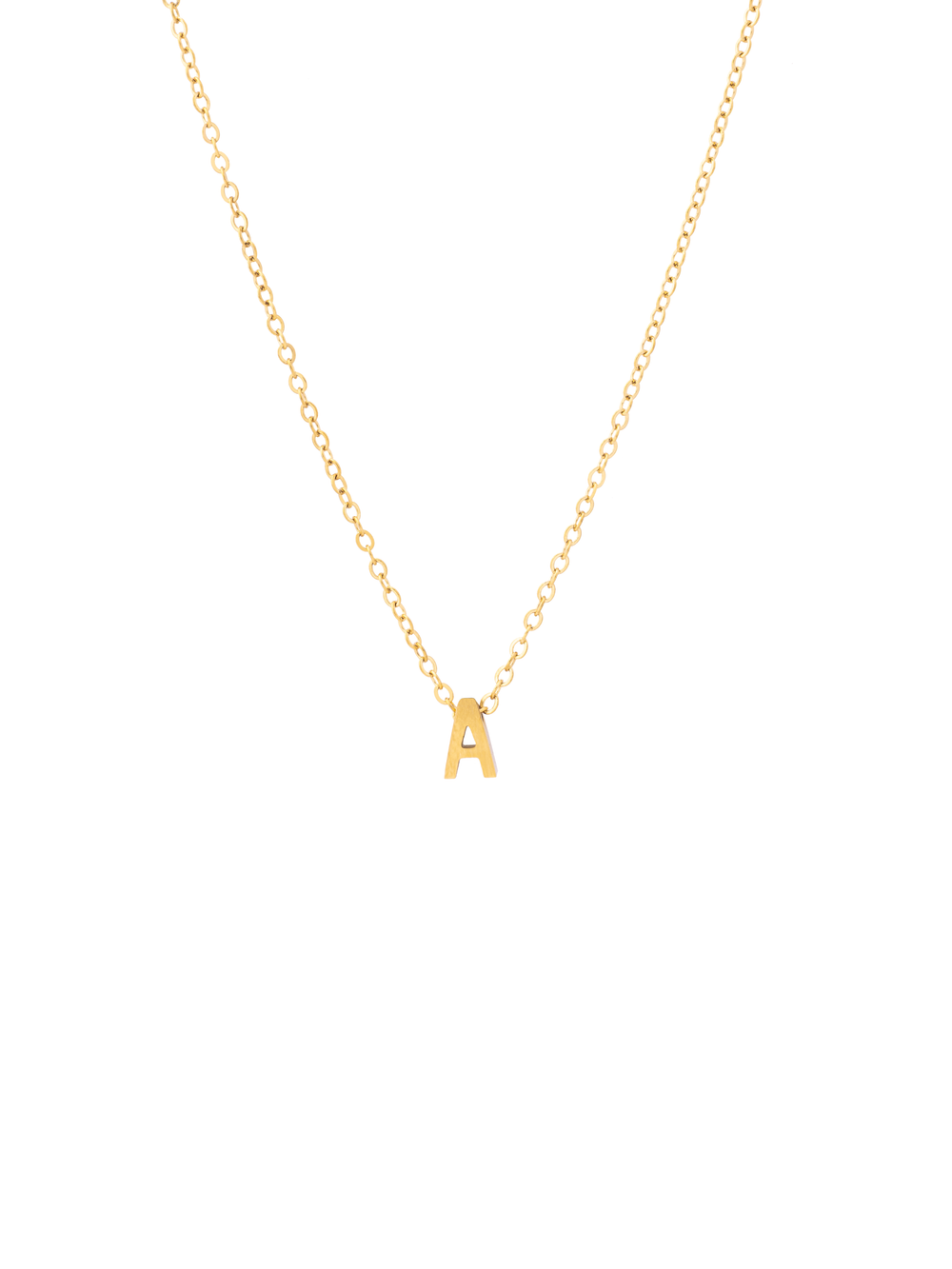 Collar Con Inicial Dorada