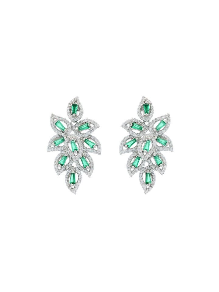 Par Arete Mini Petalos Con Baguettes