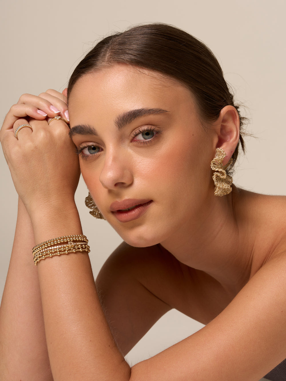 Pulseras Bolitas Doradas Gold Filled