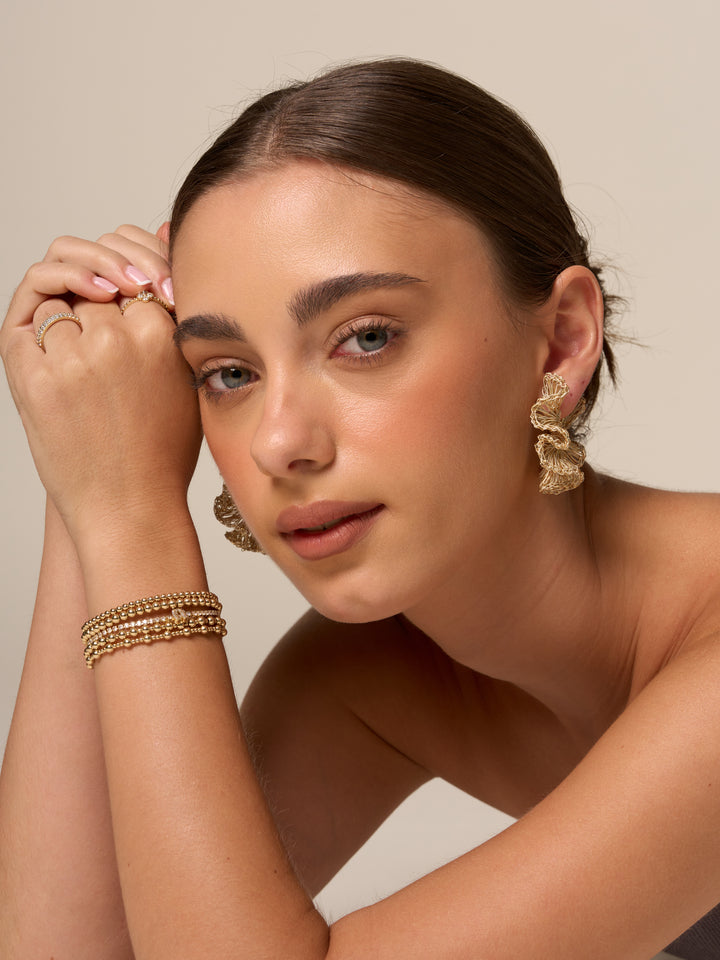 Pulseras Bolitas Doradas Gold Filled