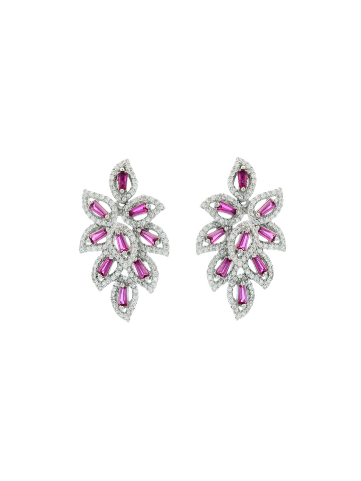 Par Arete Mini Petalos Con Baguettes