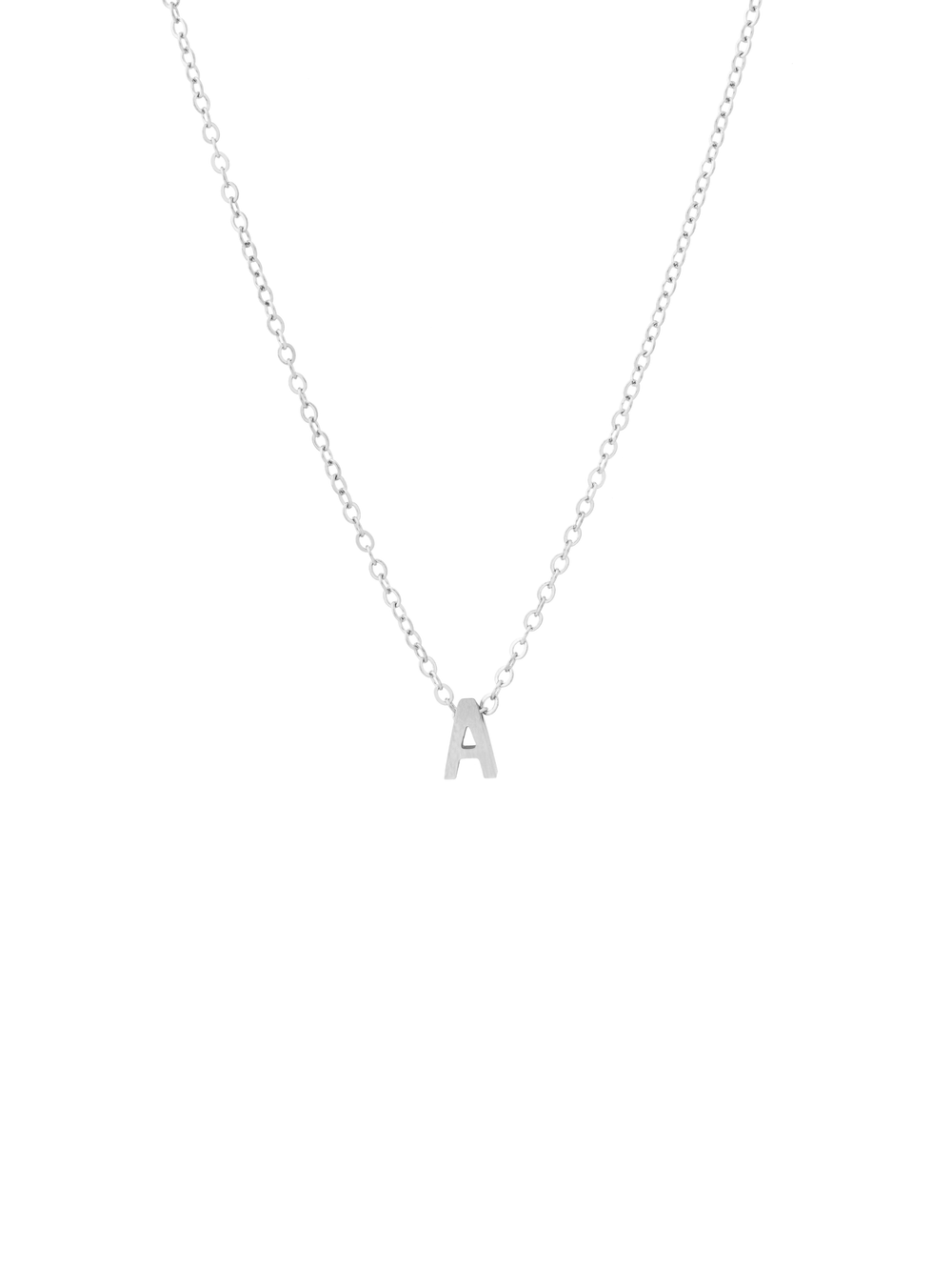 Collar Con Inicial Plateada