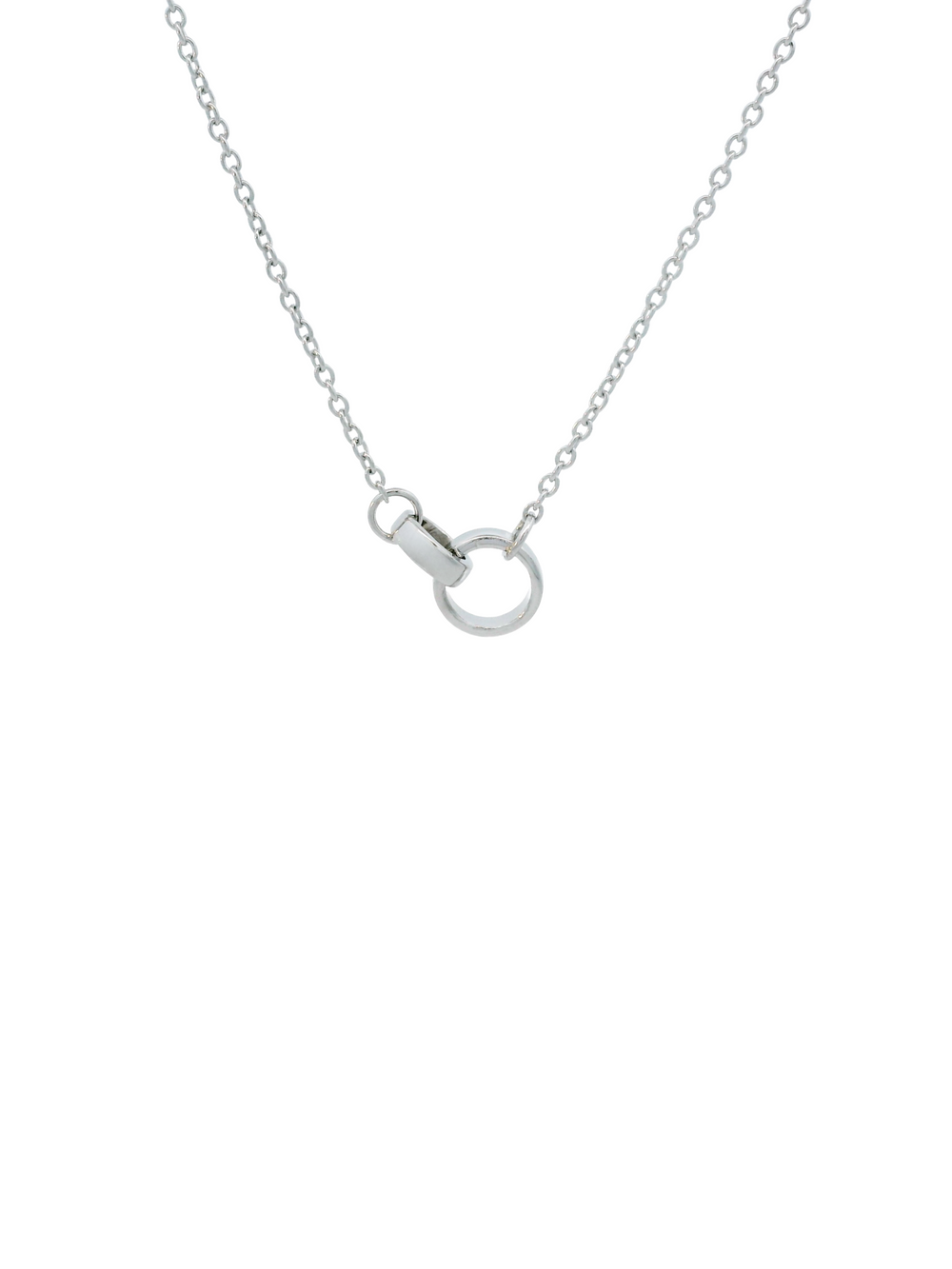 Collar Con Doble Circulo Enlazado