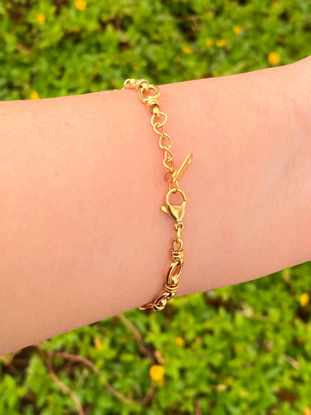 Pulsera Eslabones Ovalados Con Nudo
