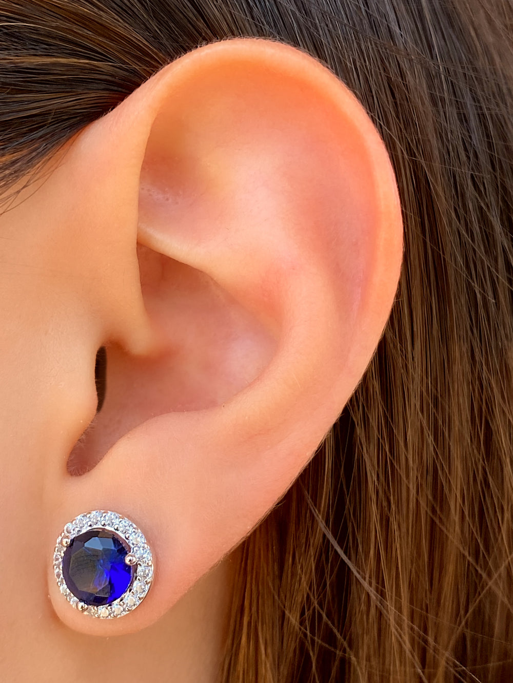 Par Arete Circular Con Zirconias