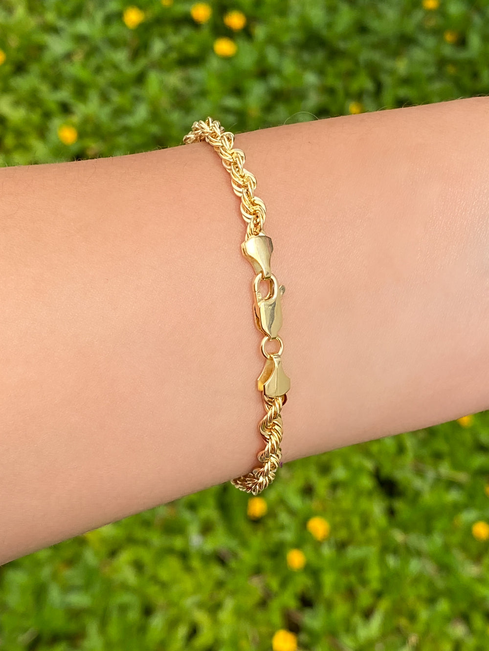 Pulsera Torcida 4 mm Oro 14k
