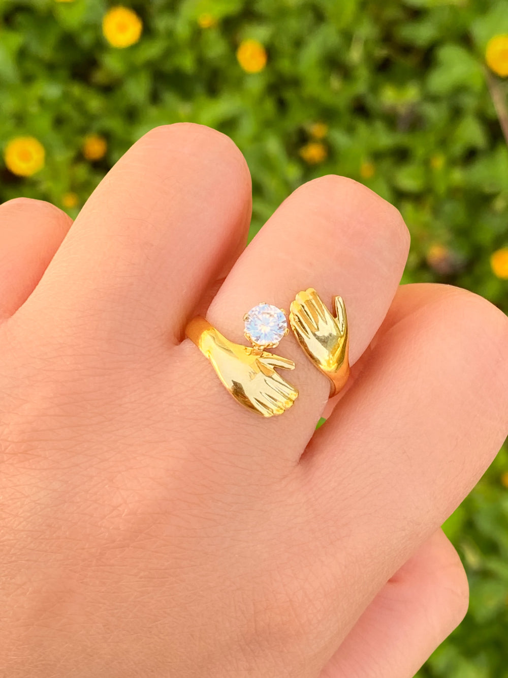 Anillo Abrazo Con Zirconia