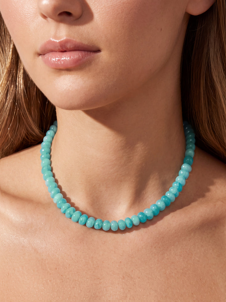 Choker Aros Piedra Natural 8 mm