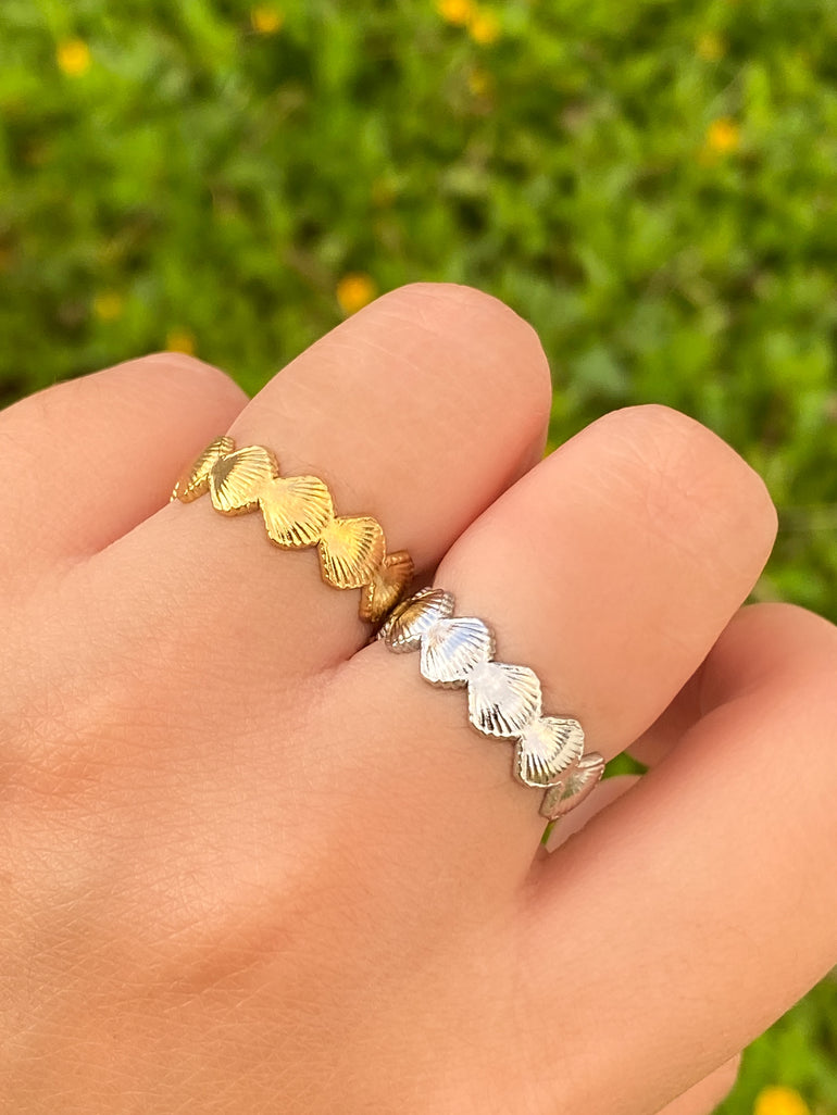 Anillo Semi Ajustable Conchas