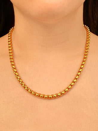 Collar Cadena Eslabón Caja Redondo