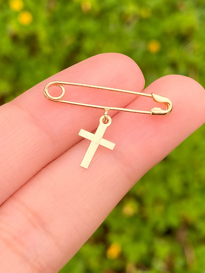 Segurito Con Dije Cruz Oro 14k