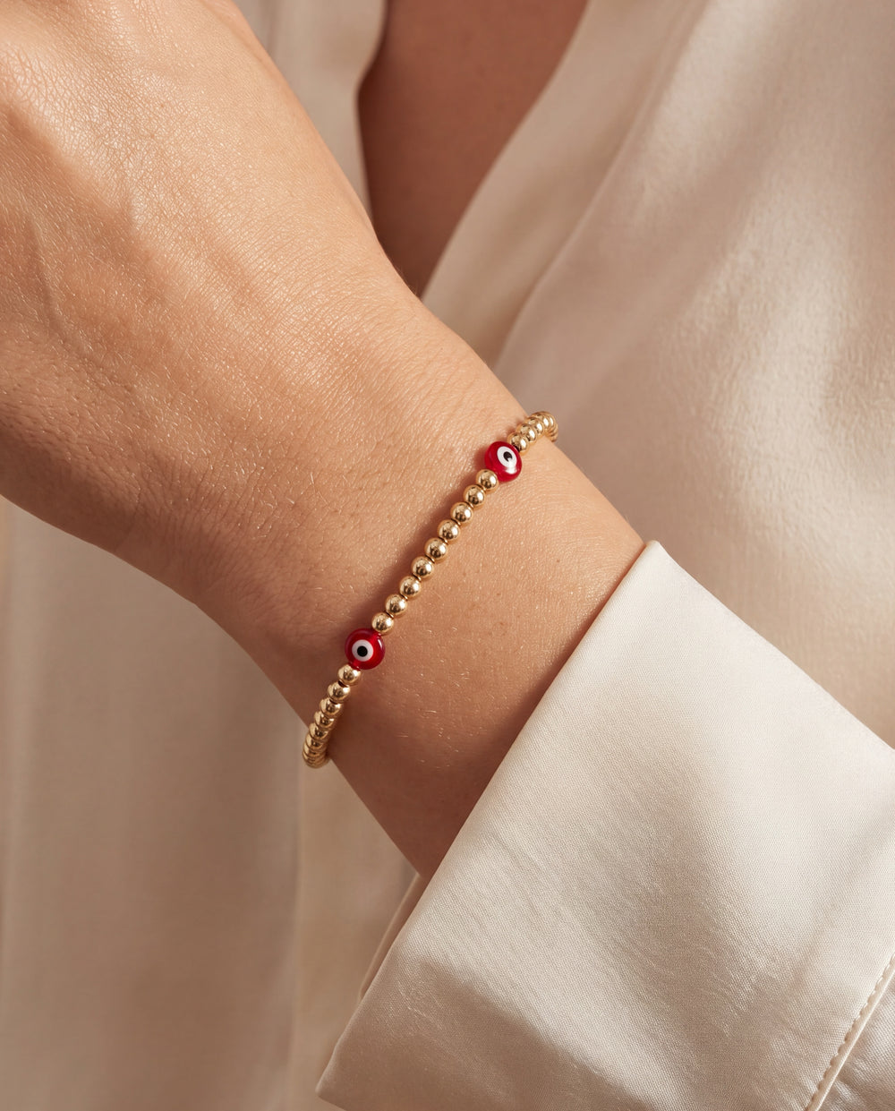 Pulsera Bolitas Con Ojos