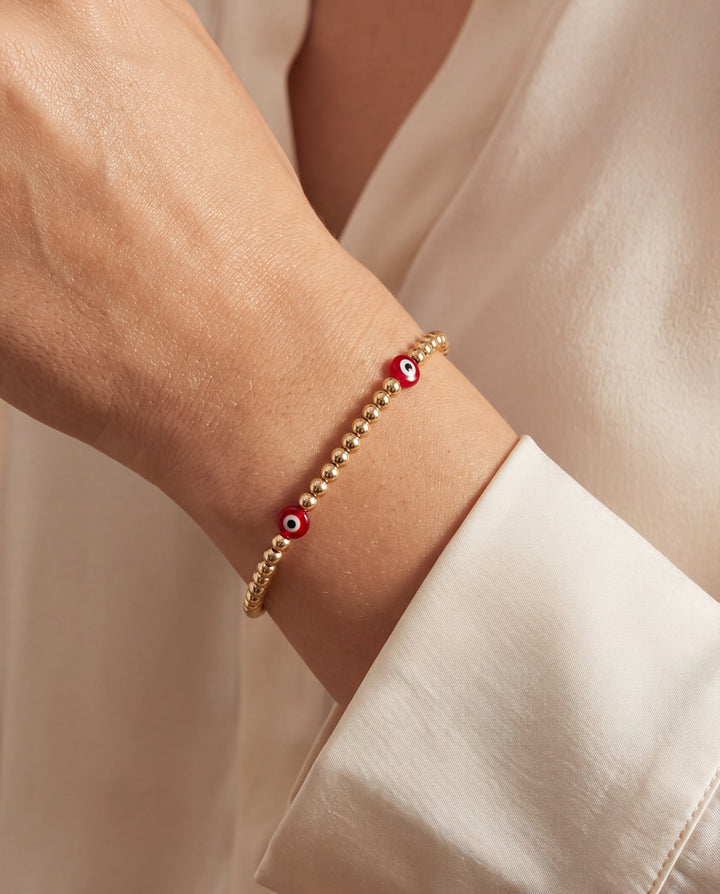 Pulsera Bolitas Con Ojos