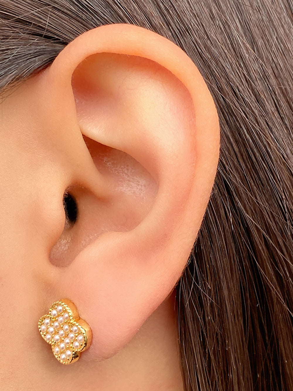 Par Arete Trebol Perlitas