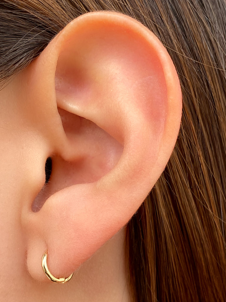 Arracada Dorada Oro 14k 8 mm