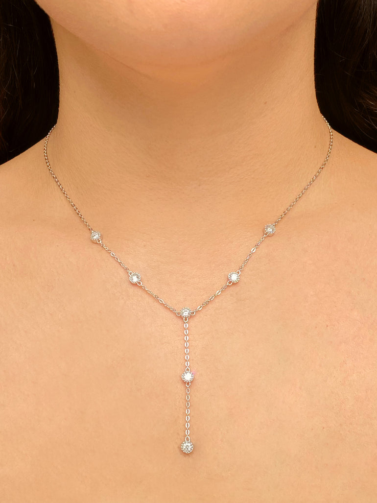 Collar Corbatin Moissanita 0.7 CT
