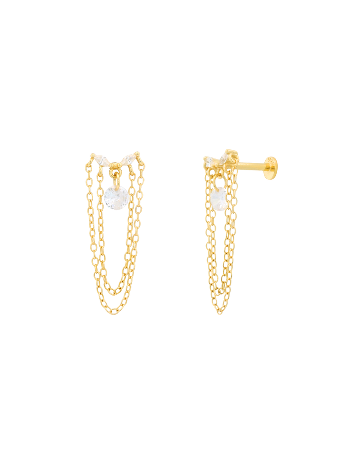 Aretes Zirconia Colgante