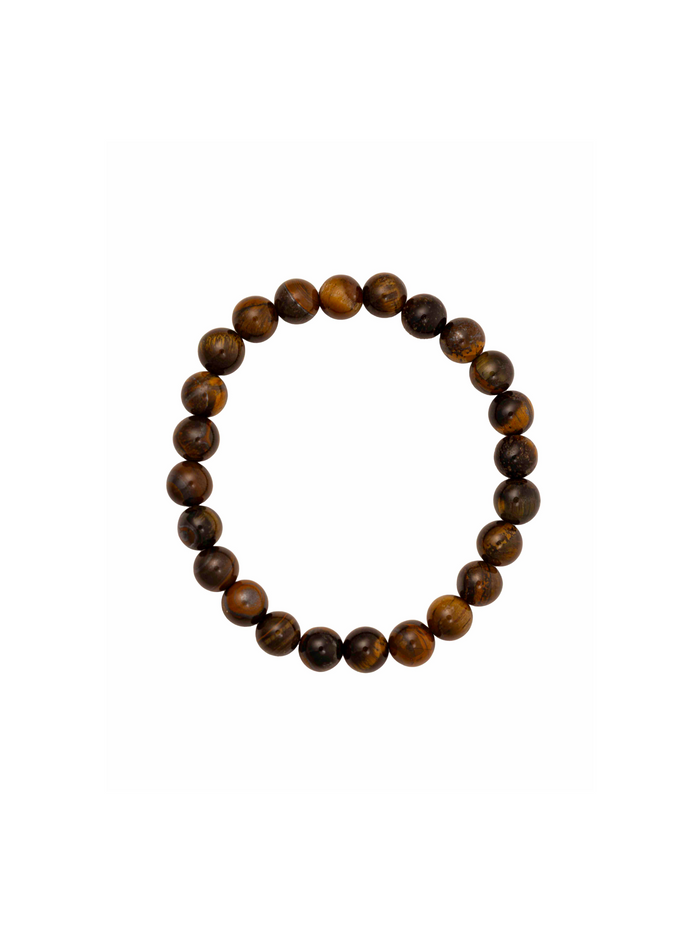 Pulsera Piedra Ojo De Tigre Cafe 8 mm