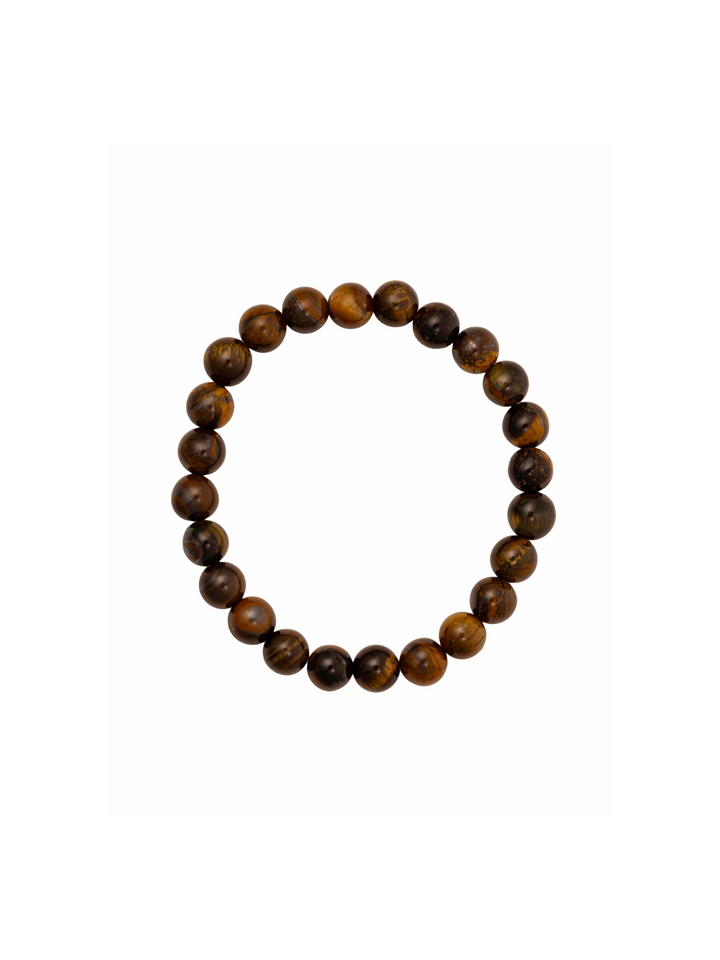 Pulsera Piedra Ojo De Tigre Cafe 8 mm
