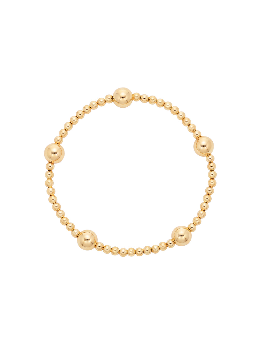 Pulsera Bolitas Gold Filled 3 mm y 7 mm