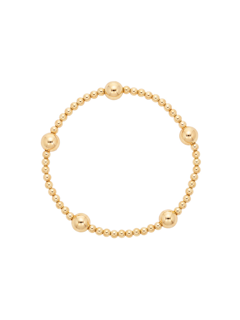 Pulsera Bolitas Gold Filled 3 mm y 7 mm