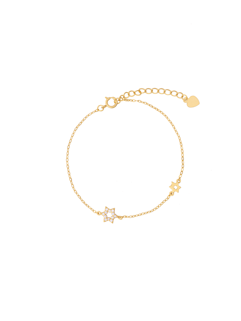 Pulsera Con Contorno Estrella Zirconias