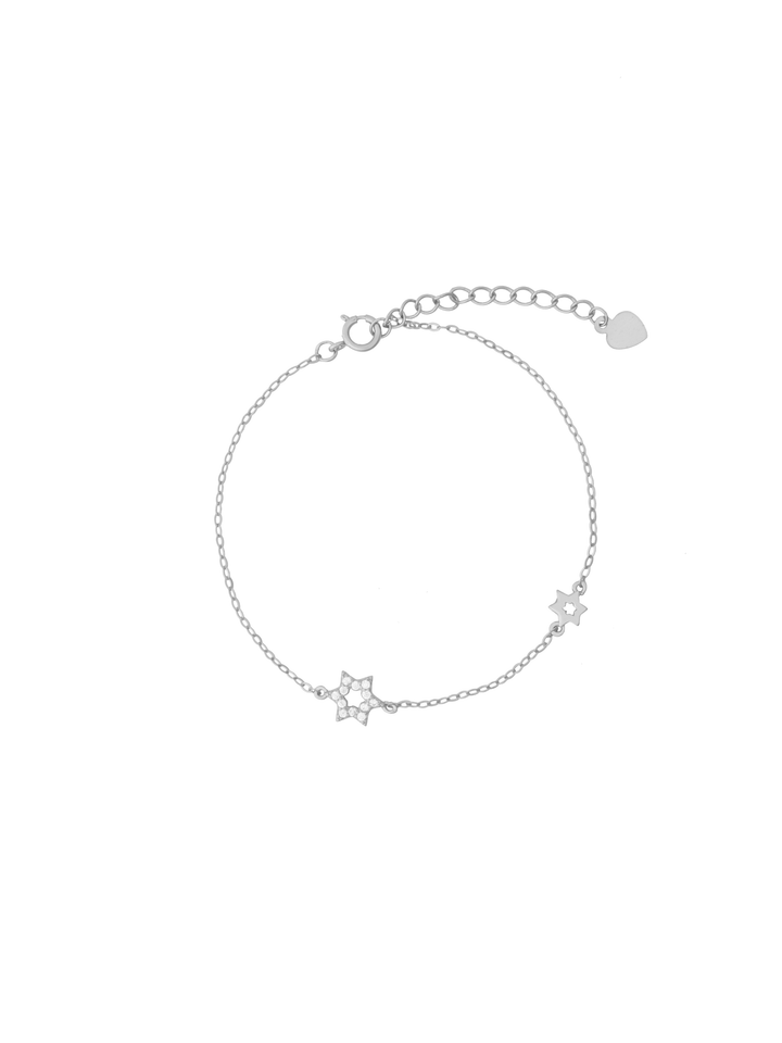 Pulsera Con Contorno Estrella Zirconias