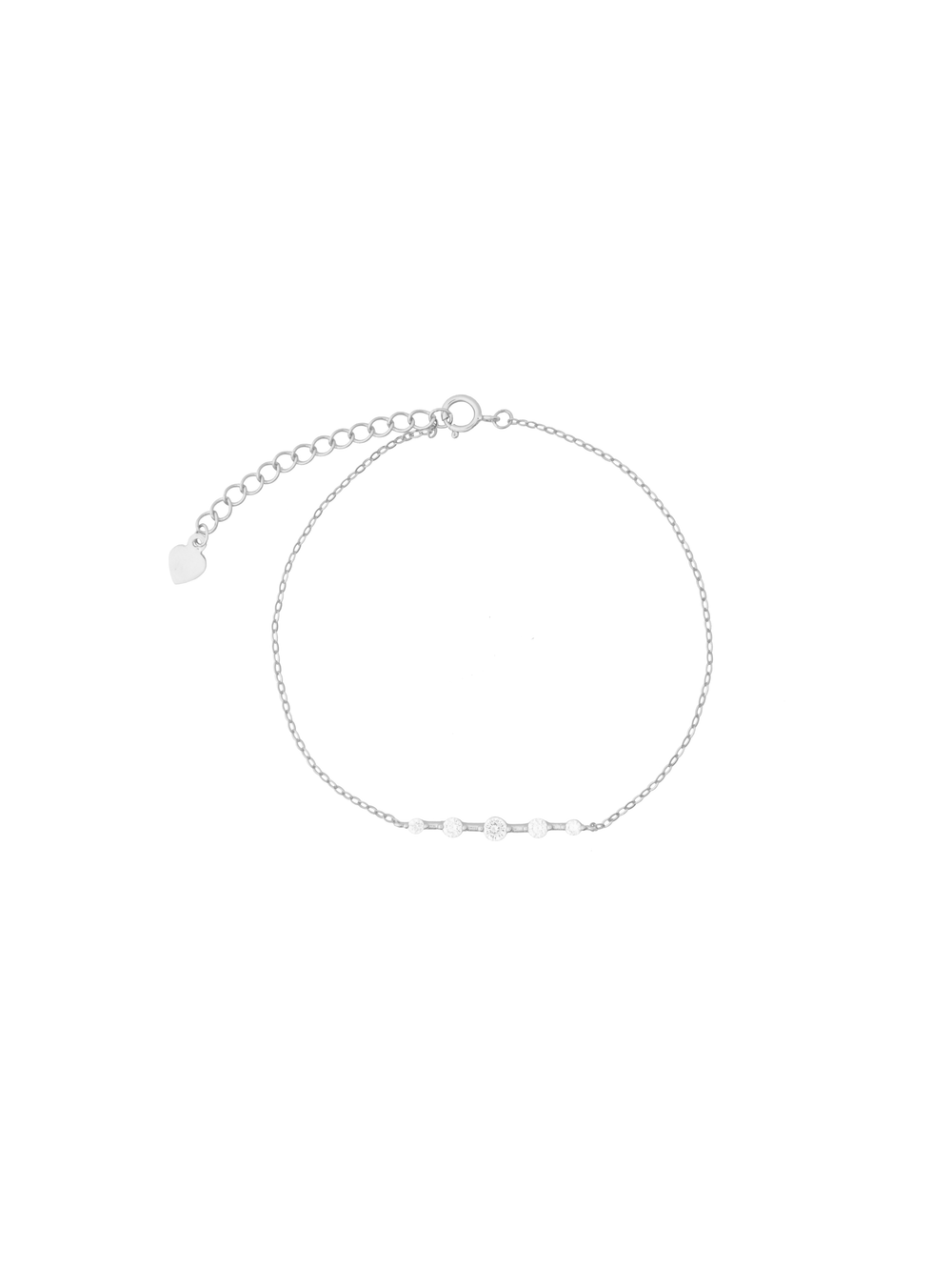 Pulsera Con Linea Cinco Zirconias