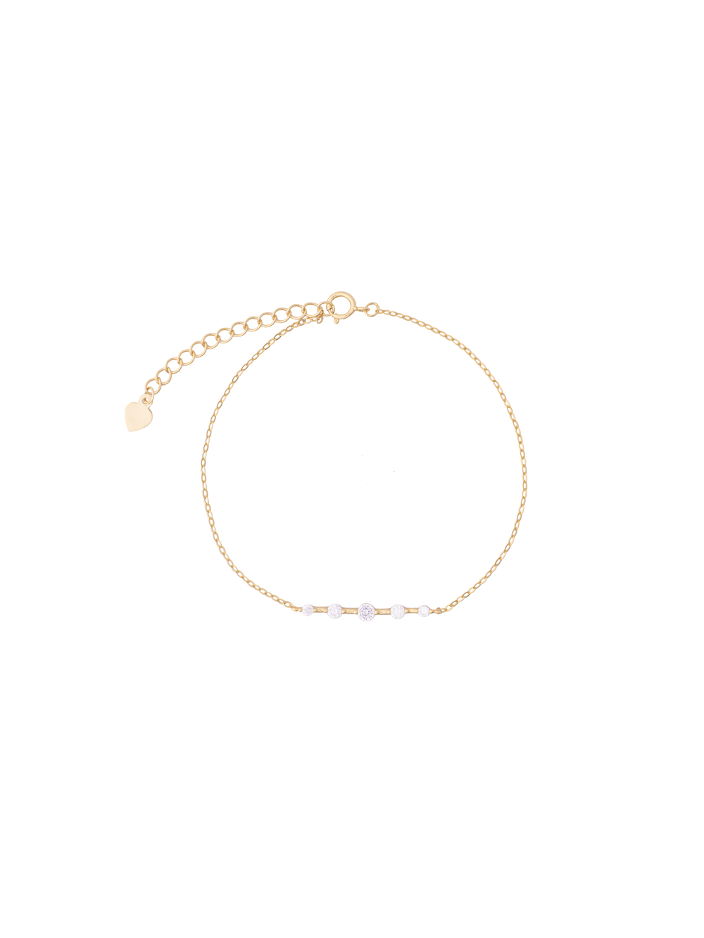 Pulsera Con Linea Cinco Zirconias