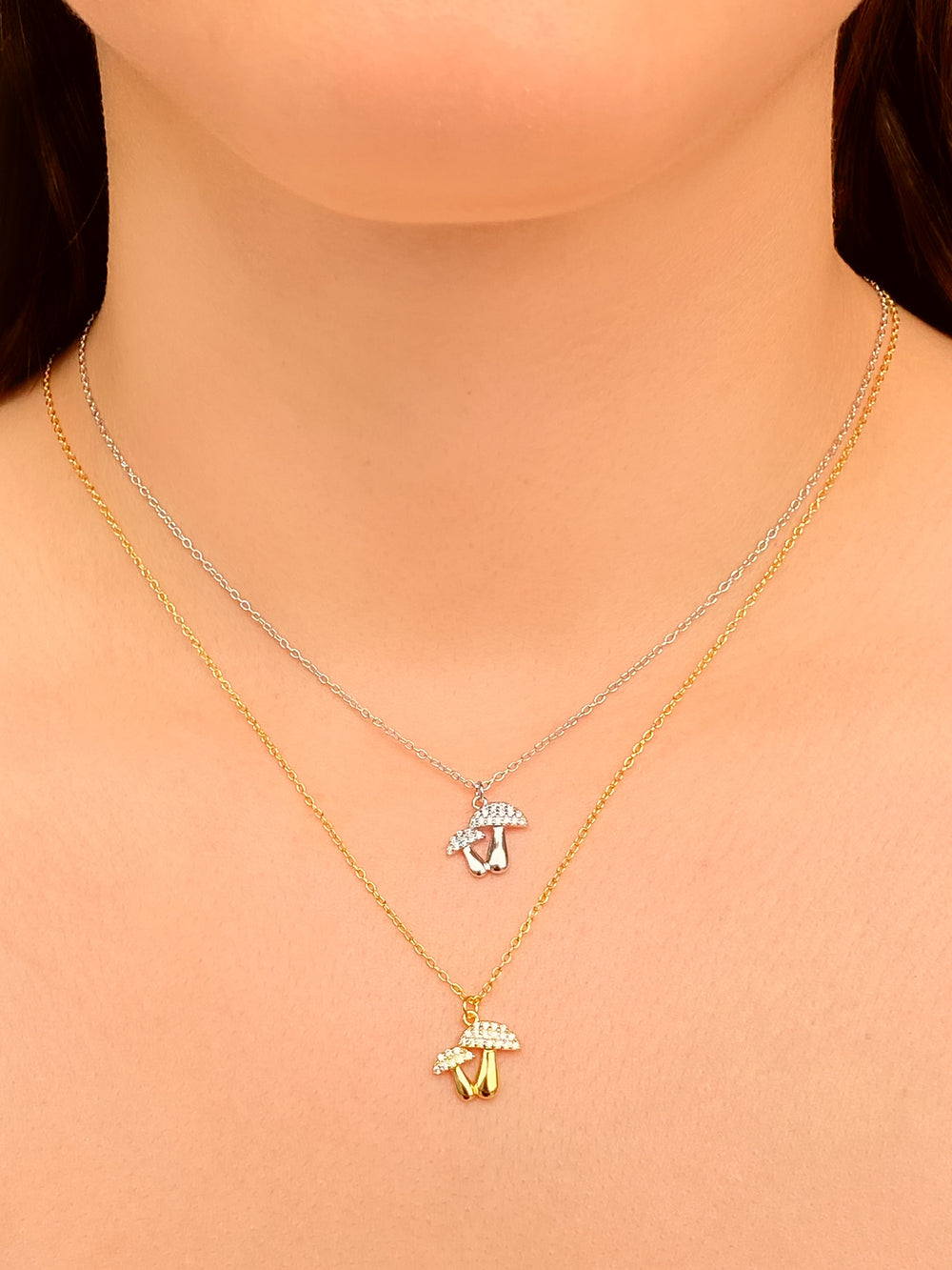 Collar Con Doble Hongo