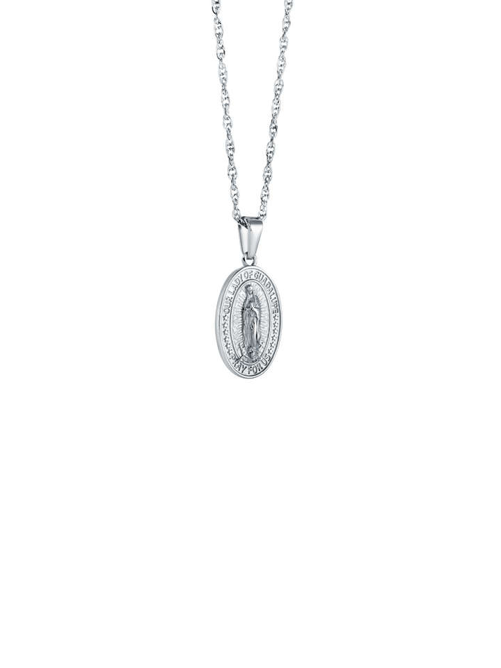 Collar Con Medalla Ovalada Virgen