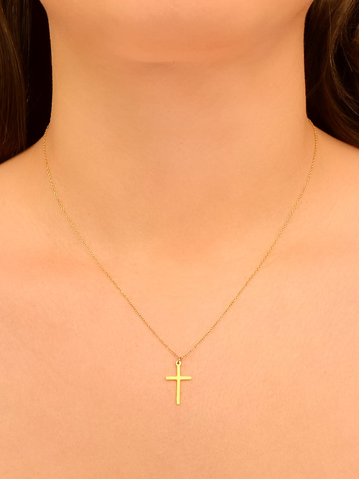 Collar Con Cruz Lisa
