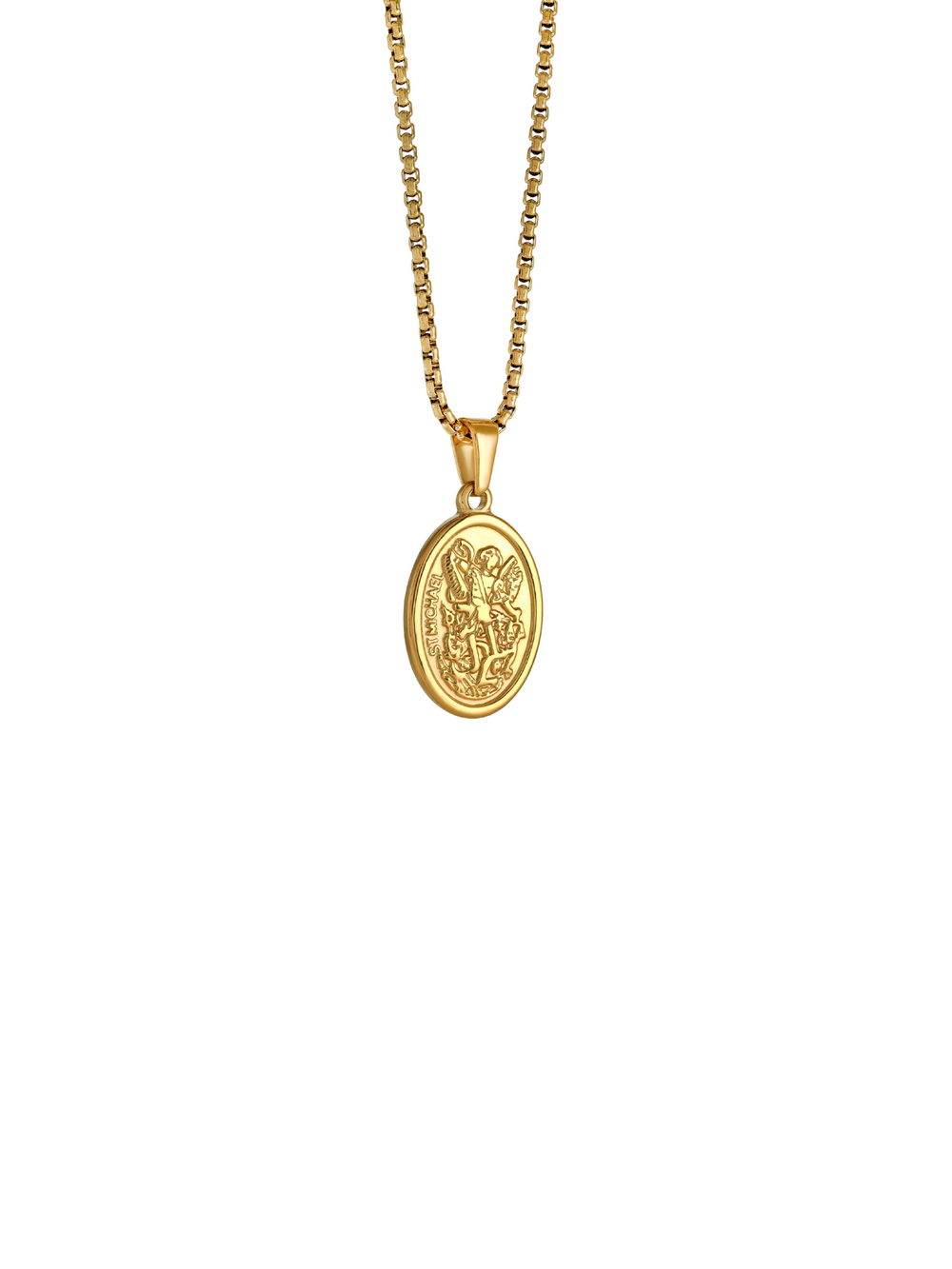 Collar Con Medalla Ovalada St. Michael