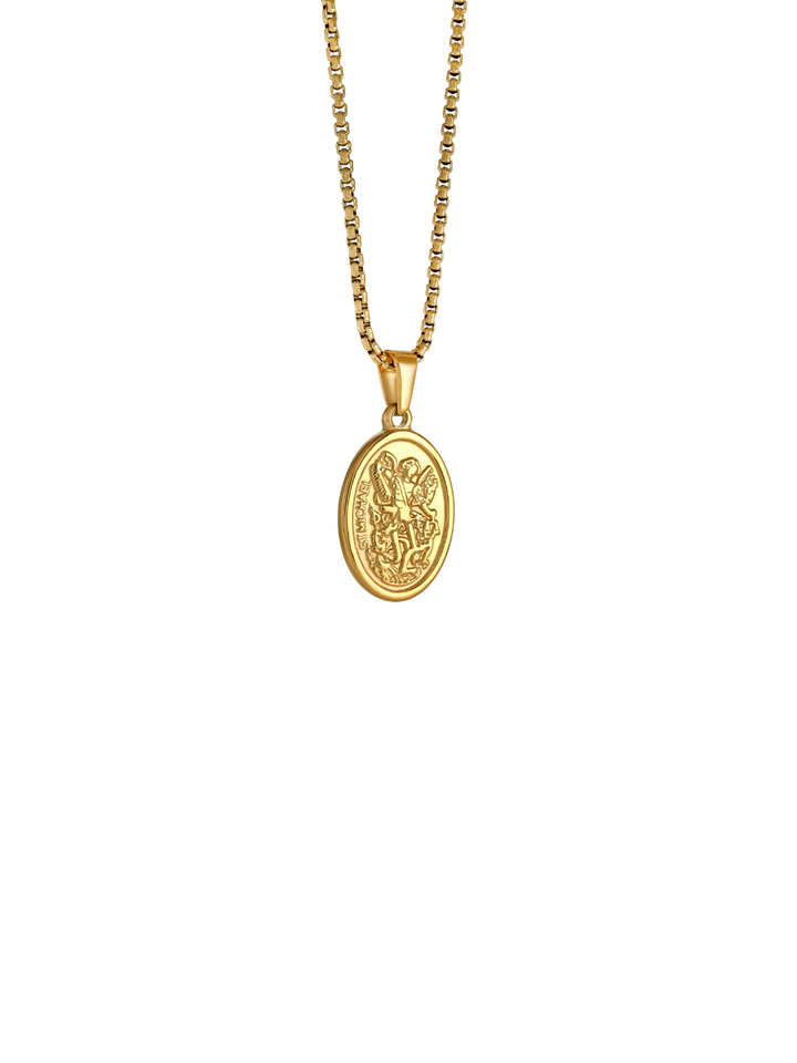 Collar Con Medalla Ovalada St. Michael