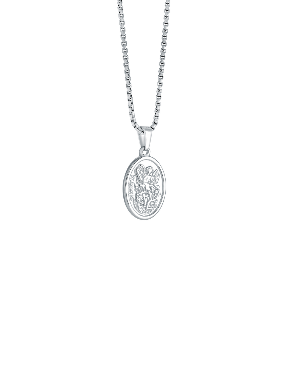 Collar Con Medalla Ovalada St. Michael