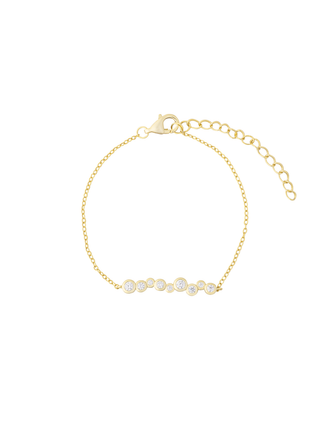 Pulsera ZigZag Zirconias Con Bisel