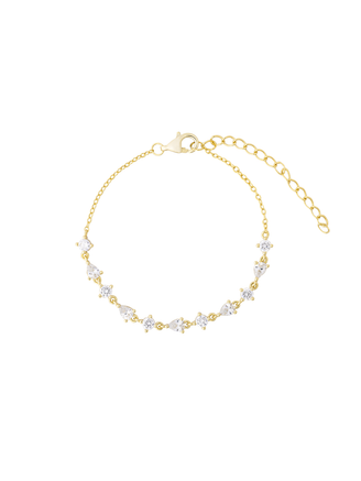 Pulsera Con Zirconias Gota y Redondas