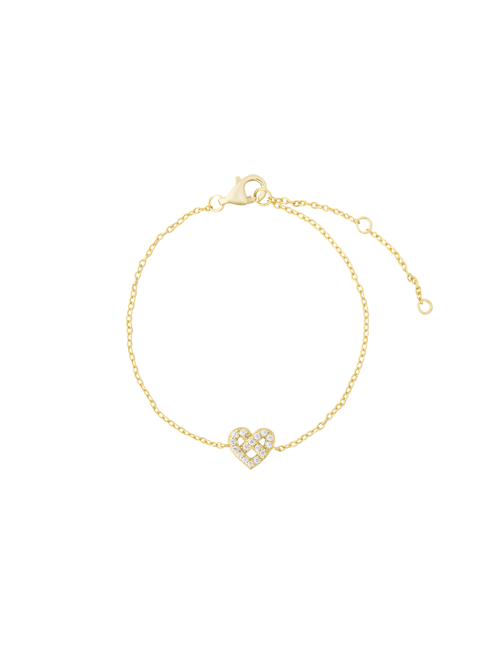 Pulsera Corazon Entrelazado Zirconias