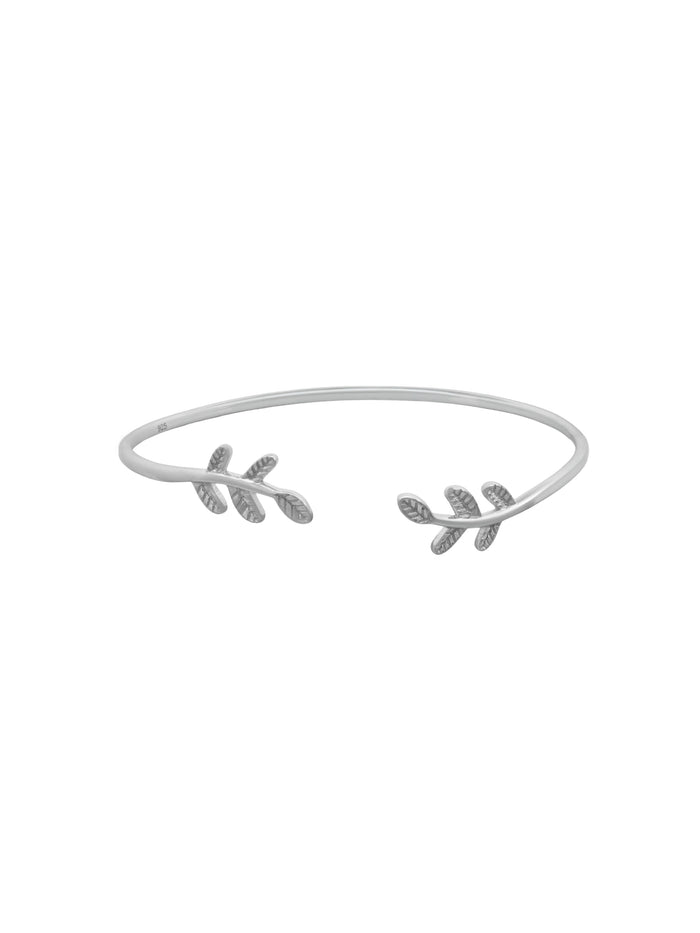 Brazalete Abierto Con Dos Hojas
