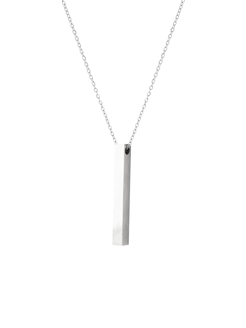 Collar Con Dije Barra Rectangular