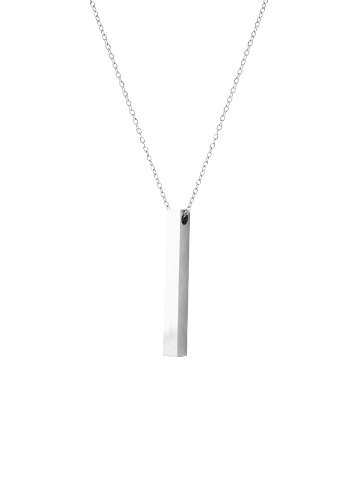 Collar Con Dije Barra Rectangular