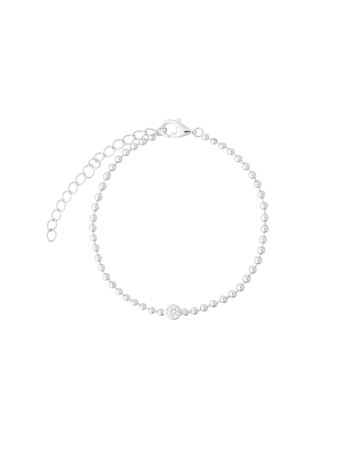 Pulsera Bolitas Con Zirconia Bisel