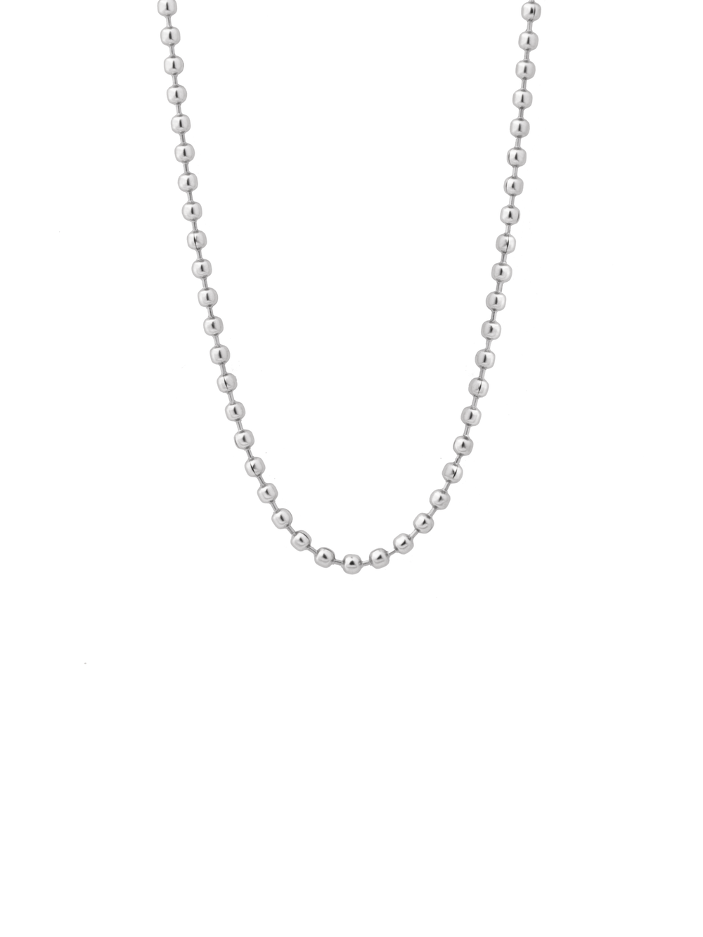 Cadena Bolitas Plateado
