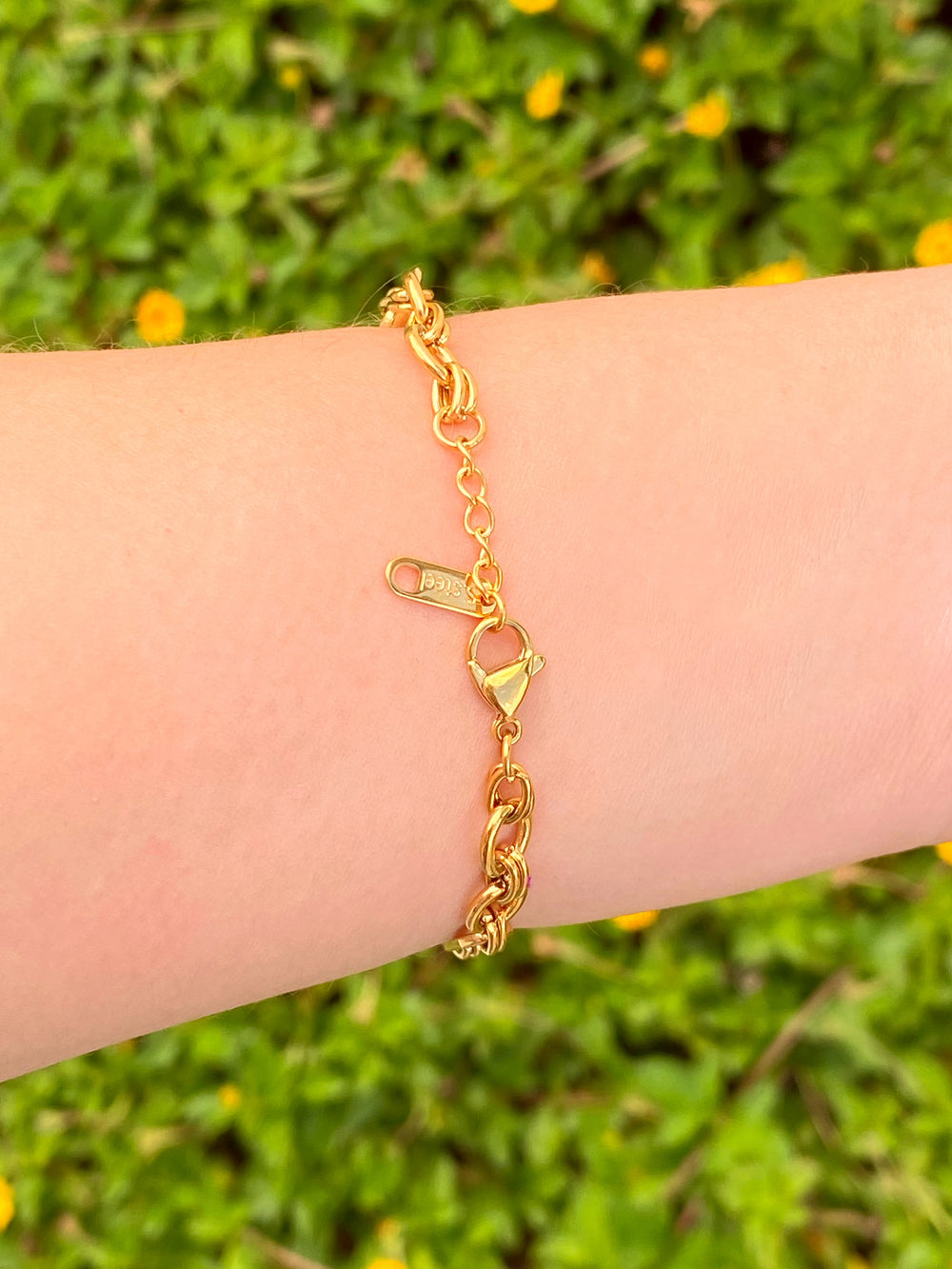 Pulsera Eslabon Tipo Clip y Ovalado