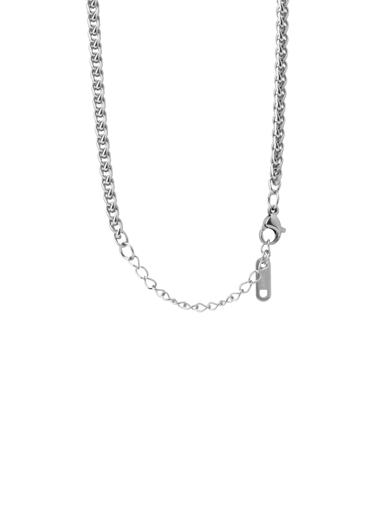 Cadena Plateada Eslabon Espiga