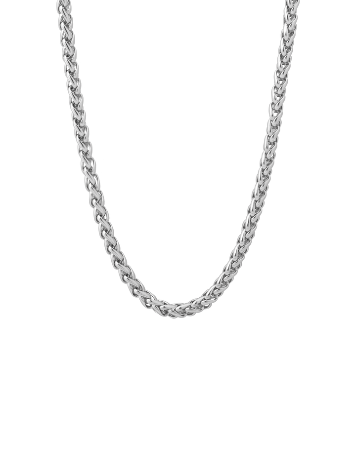 Cadena Plateada Eslabon Espiga