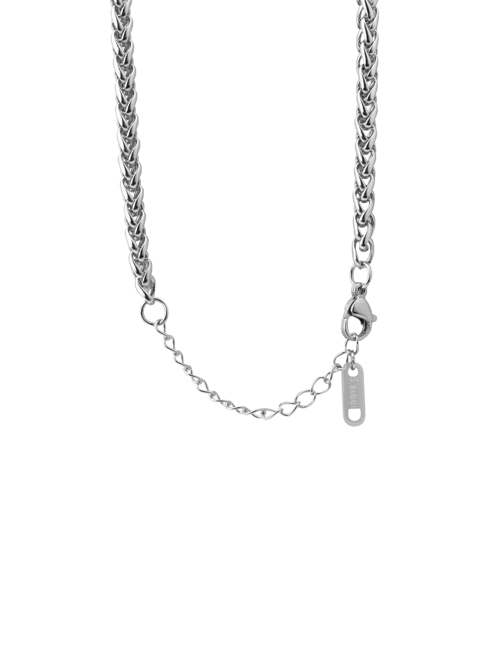 Cadena Plateada Eslabon Espiga